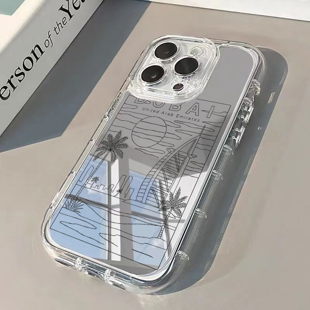 Phone Cases Dubai - Aesthetic Dubai Travel Mirror Phone Case