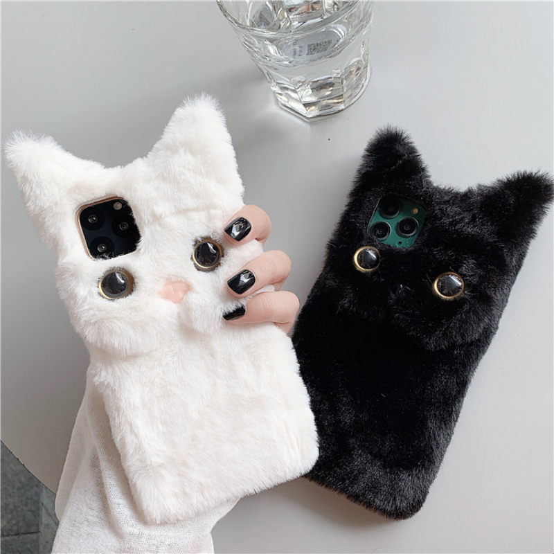 3D Cute Cartoon Cat Furry Plus - Phone Cases For Iphone 12 Pro Max recension och pris