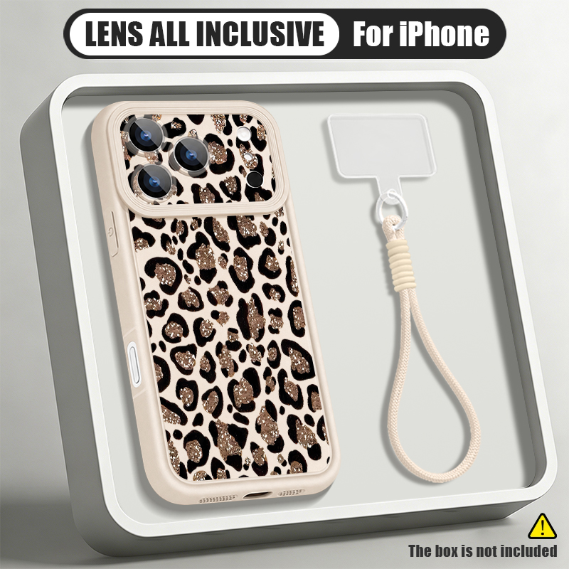 Brown Leopard Printed Lanyard  - Phone Cases Leopard Print recension och pris