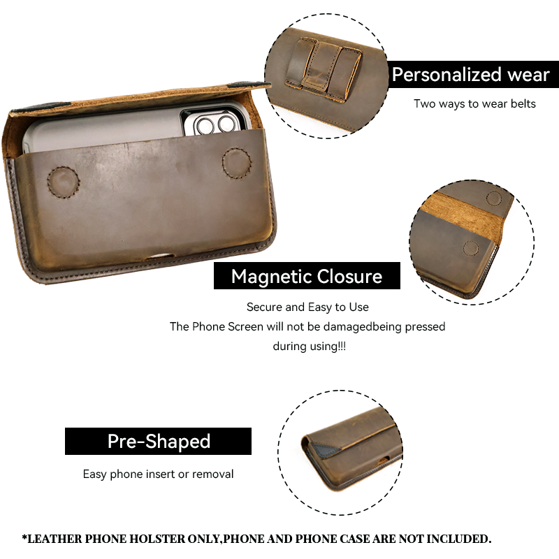 Genuine Leather Waist Bag for  - Phone Cases Men recension och pris