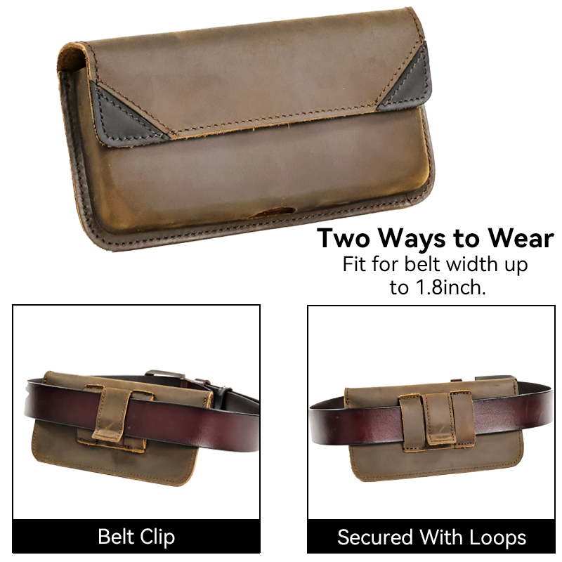 Genuine Leather Waist Bag for  - Phone Cases Men recension och pris