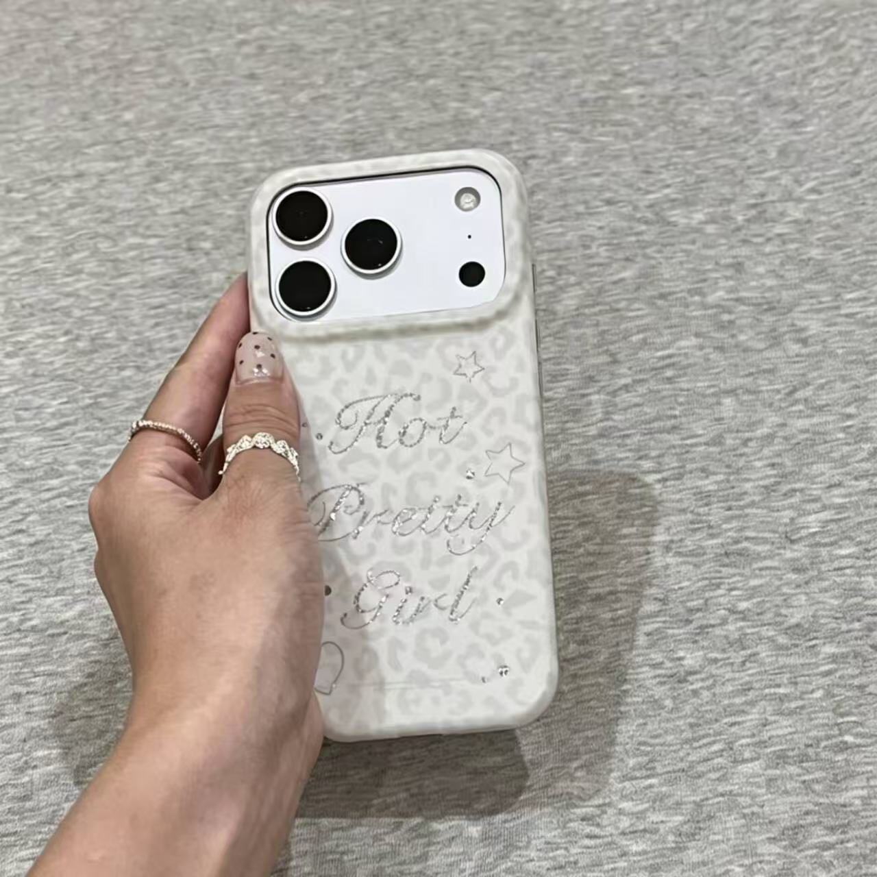 Korean Ins Gray Leopard Print  - Phone Cases Korea recension och pris