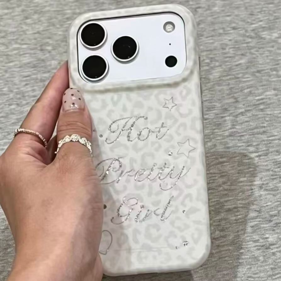 Korean Ins Gray Leopard Print  - Phone Cases Korea recension och pris