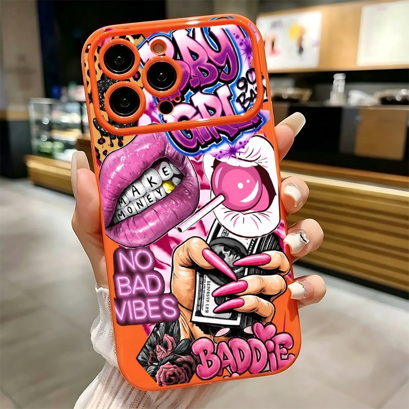 Hip Hop Pink Lips Baby Girl Gr - Phone Cases Girls recension och pris
