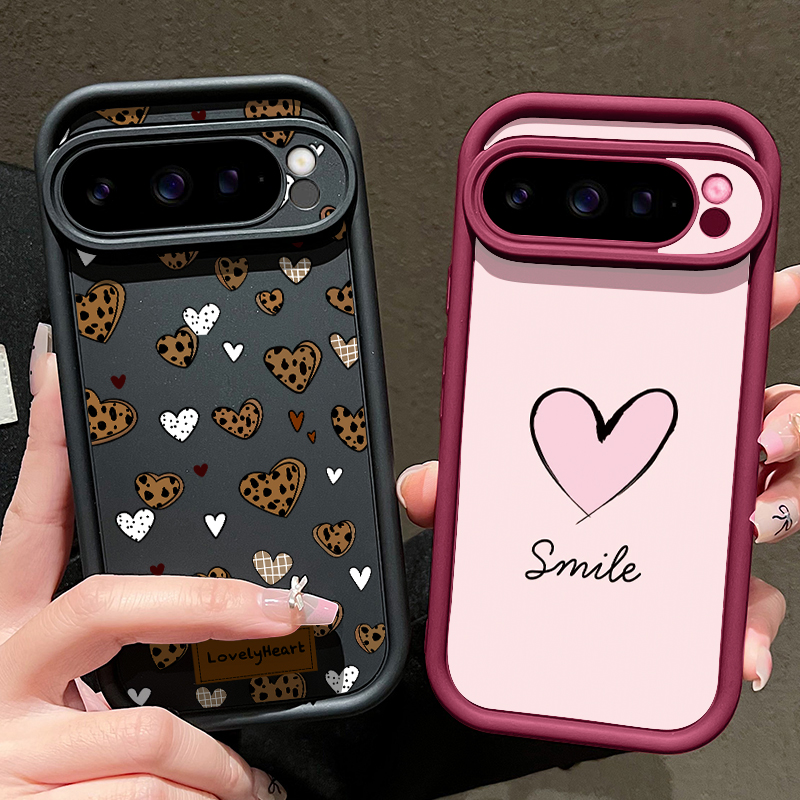 Love Heart Patterned TPU Phone - Phone Cases Google Pixel 10 Pro recension och pris