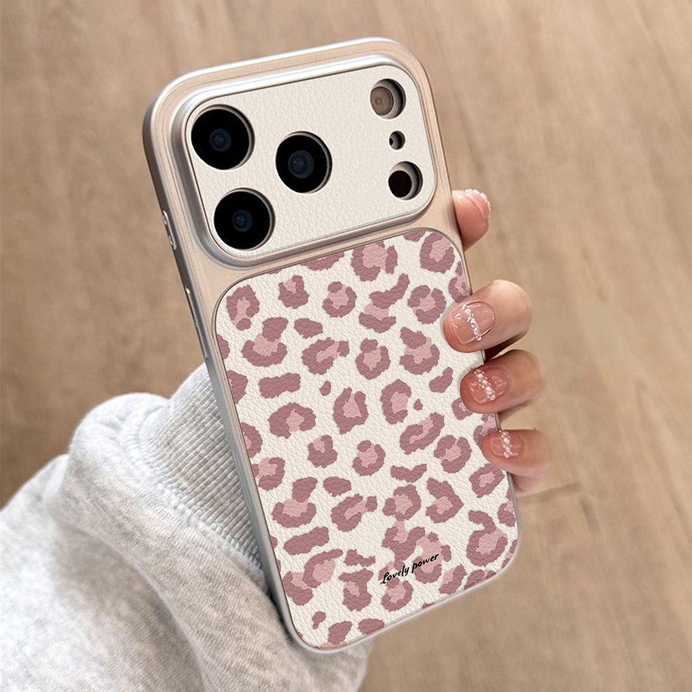 Pink Leopard Print Leather Pho - Phone Cases Leopard Print recension och pris