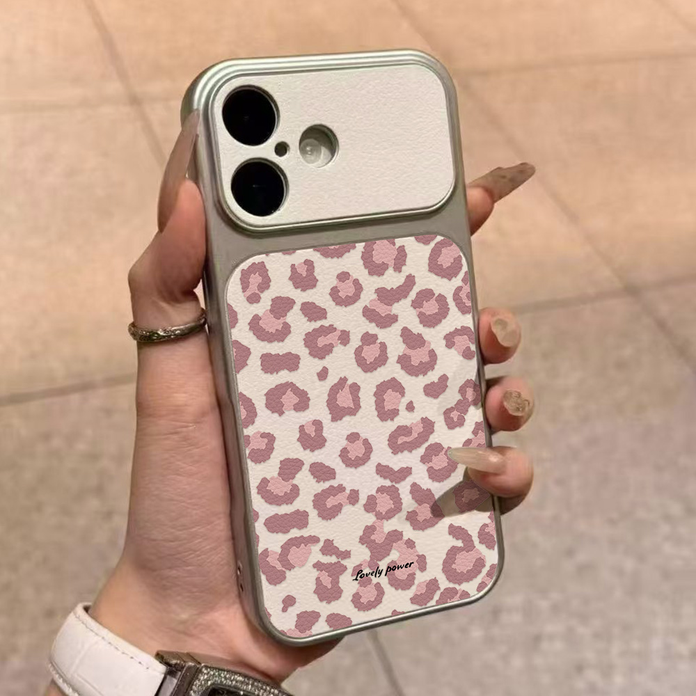 Pink Leopard Print Leather Pho - Phone Cases Leopard Print recension och pris
