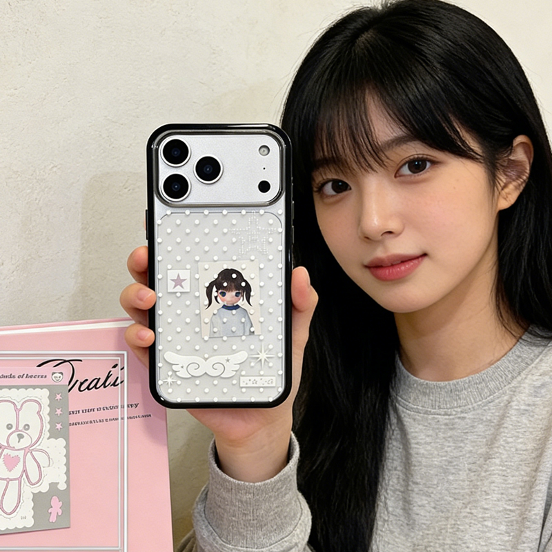 Ins Korean Girl Polka Dots Win - Phone Cases Girls recension och pris