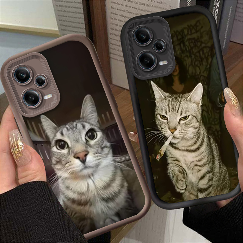 Trendy Cat Smoking Phone Case  - Phone Cases Xiaomi Redmi 12 recension och pris