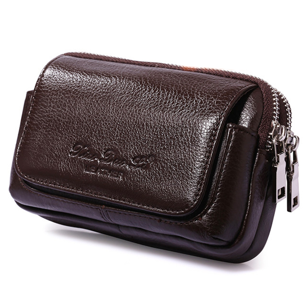 Men Genuine Leather Waist Fann - Phone Cases Men recension och pris