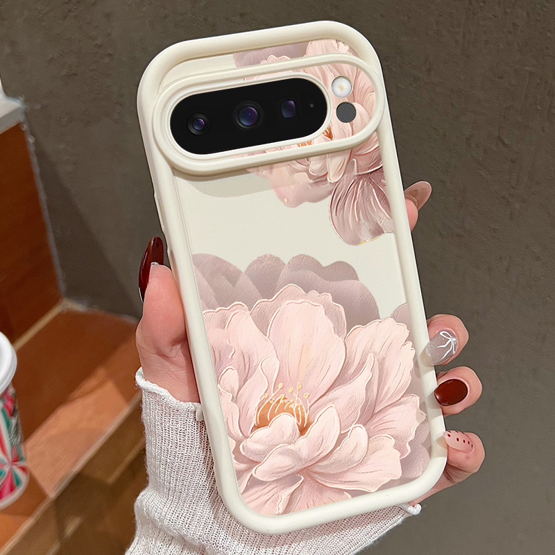 Pink Flowers Patterned Soft TP - Phone Cases Google Pixel 10 Pro recension och pris