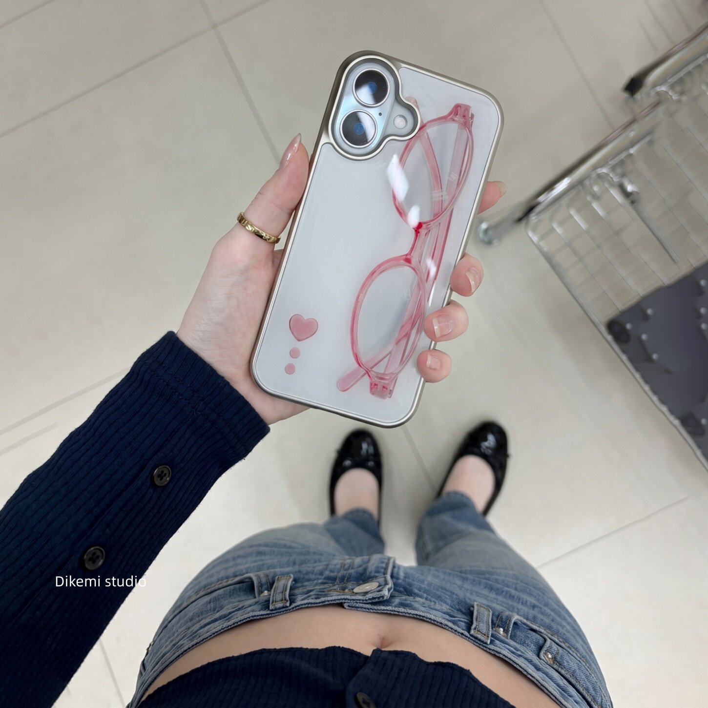 Korean ins Girl Heart Pink Gla - Phone Cases Girls recension och pris