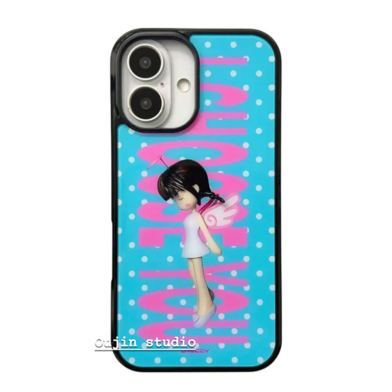 Korean Ins Polka Dots Angel Gi - Phone Cases Girls recension och pris