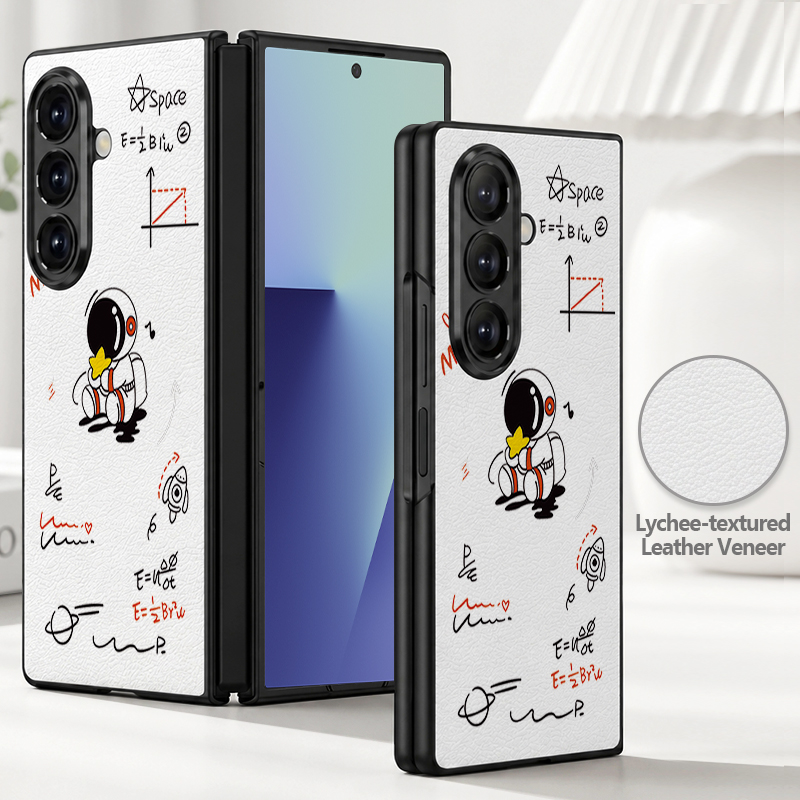 Cartoon Astronaut Printed PU L - Phone Cases Z Fold 4 recension och pris