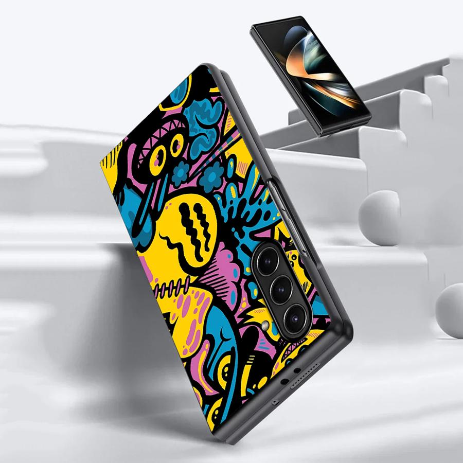 Cartoon Graffiti Design Case f - Phone Cases Z Fold 4 recension och pris