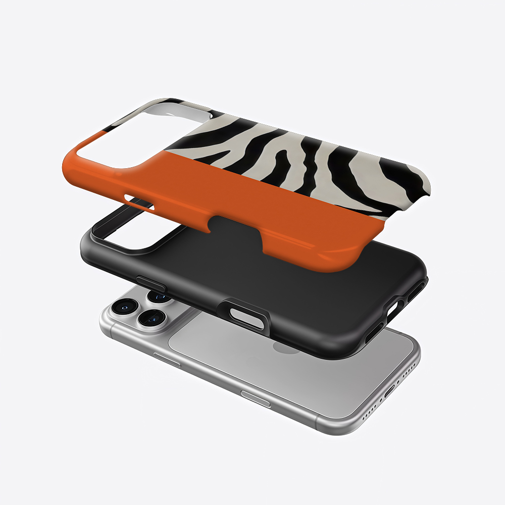 Orange Black Zebra Color Block - Phone Cases Zebra recension och pris