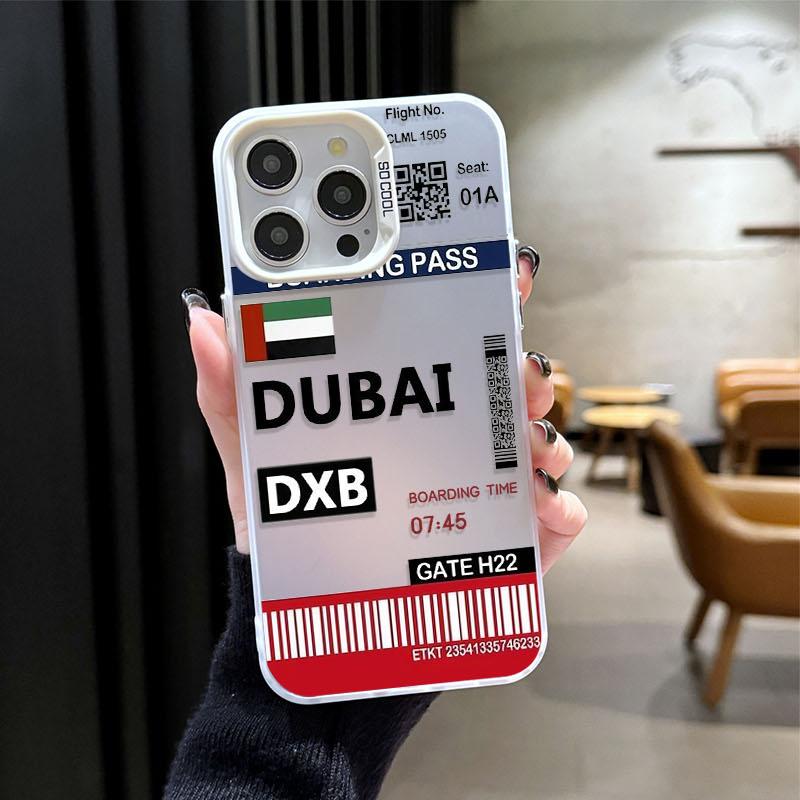 DUBAI Boarding Pass Ticket Pho - Phone Cases Dubai recension och pris