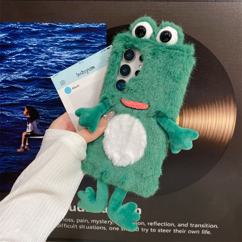 Plush Frog Phone Case, Cute Gr - Phone Cases Galaxy S24 recension och pris