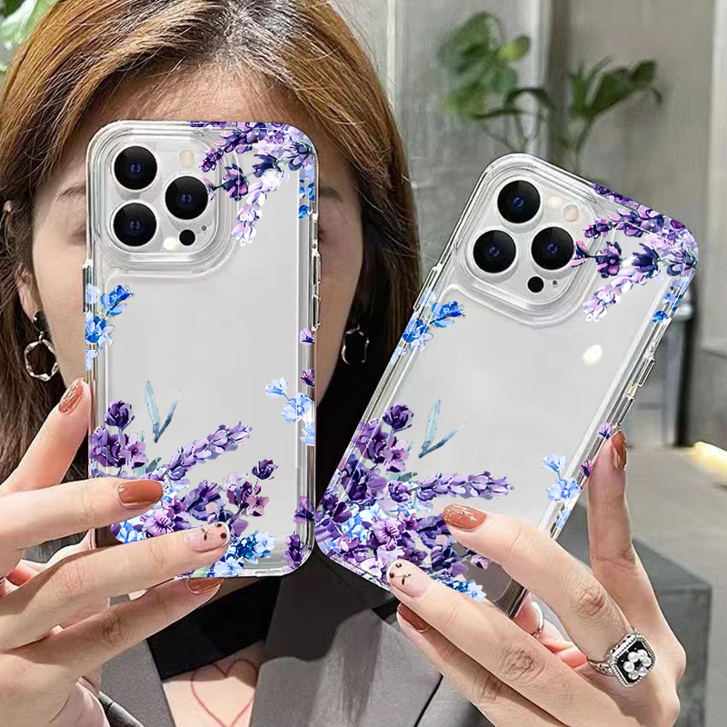 Purple Flower Soft TPU Phone C - Phone Cases For Iphone 12 Pro Max recension och pris