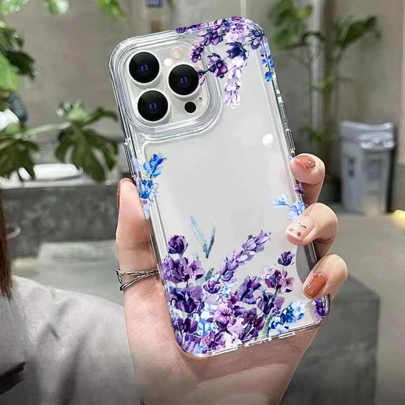Purple Flower Soft TPU Phone C - Phone Cases For Iphone 12 Pro Max recension och pris